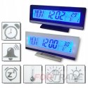 Digital alarm clock electronic clock with thermometer and date display