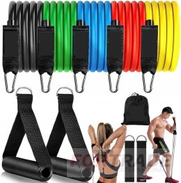 RESISTANCE BANDS FOR EXERCISES FITNESS REHABILITATION SET TRAINING BANDS X 5