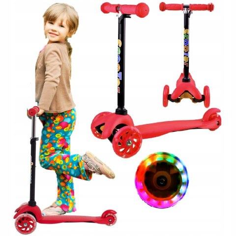 SCOOTER FOR CHILDREN, THREE-WHEELED, BALANCED, FOLDABLE, RIDE RIDER, LUMINOUS WHEELS