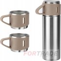 THERMAL MUG THERMAL THERMO FOR COFFEE, TEA, WATER, LARGE BOTTLE 500ML WITH CUP