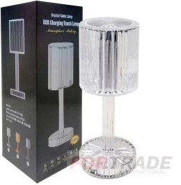 LAMPA KRYSZTAŁOWA LED NOCNA NA BIURKO LAMPKA DIAMENTOWA DOTYKOWA PILOT USB