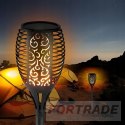 GARTENLAMPE SOLAR FACKEL LED LAMPE GEBOHRTE GARTENLAMPEN X 4 STÜCK