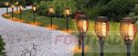 GARDEN LAMP SOLAR TORCH LED LAMP DRILLED GARDEN LAMPS X 4 PCS