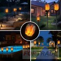 GARDEN LAMP SOLAR TORCH LED LAMP DRILLED GARDEN LAMPS X 4 PCS