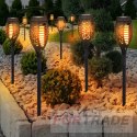 GARTENLAMPE SOLAR FACKEL LED LAMPE GEBOHRTE GARTENLAMPEN X 4 STÜCK