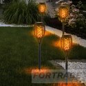 GARTENLAMPE SOLAR FACKEL LED LAMPE GEBOHRTE GARTENLAMPEN X 4 STÜCK