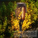 GARTENLAMPE SOLAR FACKEL LED LAMPE GEBOHRTE GARTENLAMPEN X 4 STÜCK