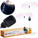 LAMPA SOLARNA OGRODOWA LAMPKA WBIJANA KOLOROWA RGB MEDUZA 80 CM 2 SZT