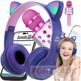 MICROPHONE FOR SINGING KARAOKE WIRELESS EAR HEADPHONES FOR CHILDREN SET