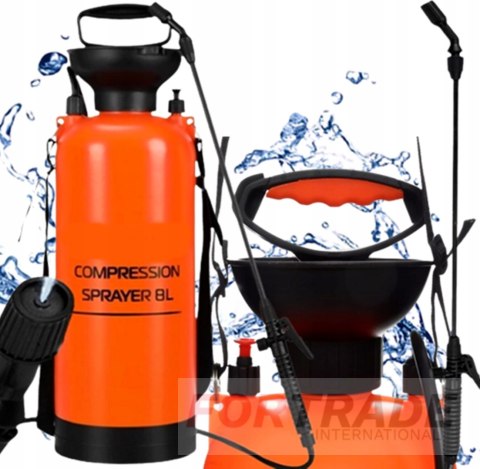 MANUAL PRESSURE SPRAYER WITH A LONG LANCE GARDEN SPRAYER 8 LITERS