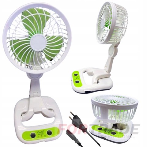 PORTABLE FOLDABLE DESK FAN FAN WITH BATTERY AND LED LAMP