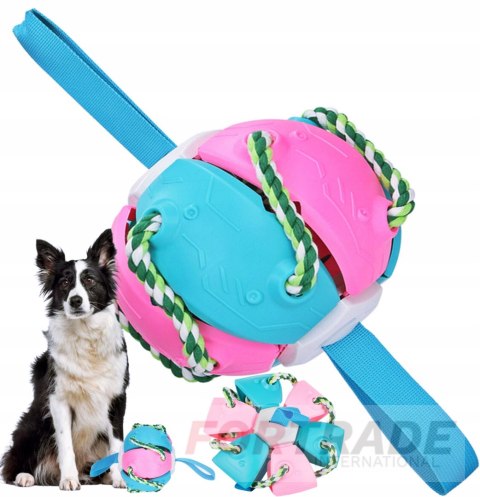 INTERACTIVE TOY FOR DOGS FRISBEE FLYING BALL DISC TEETHER BALL