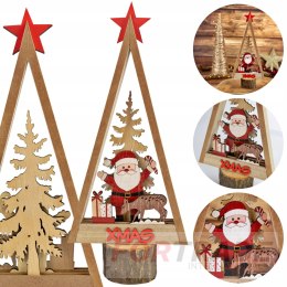 CHRISTMAS DECORATION SANTA CLAUS WOODEN CHRISTMAS TREE CHRISTMAS DECORATION 34CM