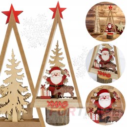 CHRISTMAS DECORATION SANTA CLAUS WOODEN CHRISTMAS TREE CHRISTMAS DECORATION 34CM