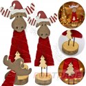 WOODEN DECORATION FIGURINE REINDEER DEER CHRISTMAS ORNAMENT FOR CHRISTMAS