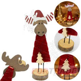 HOLZDEKO-FIGUR, RENTIER, HIRSCH, WEIHNACHTSSCHMUCK FÜR WEIHNACHTEN