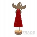 HOLZDEKO-FIGUR, RENTIER, HIRSCH, WEIHNACHTSSCHMUCK FÜR WEIHNACHTEN