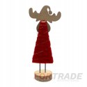 HOLZDEKO-FIGUR, RENTIER, HIRSCH, WEIHNACHTSSCHMUCK FÜR WEIHNACHTEN