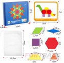 BUNTES HOLZBLÖCKE MONTESSORI-PUZZLE-KARTENSPIEL 155 TEILE.