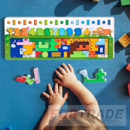 DREWNIANY SORTER EDUKACYJNY KLOCKI 6W1 MONTESSORI UKŁADANKA DREWNIANA