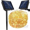 SOLAR GIRLANDE DRAHT DEKORATIVE GARTENLAMPEN FÜR DEN WEIHNACHTSBAUM 100 LED SOLAR