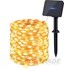 SOLAR GARLAND WIRE DECORATIVE GARDEN LAMPS FOR THE CHRISTMAS TREE 100 LED SOLAR