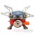 Small red camping stove