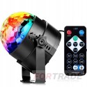 DISCO BALL DISCO PROJECTOR ROTATING LASER RGB LED REFLECTOR + REMOTE