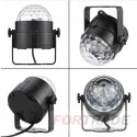 DISCO BALL DISCO PROJECTOR ROTATING LASER RGB LED REFLECTOR + REMOTE