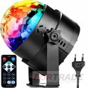 DISCO BALL DISCO PROJECTOR ROTATING LASER RGB LED REFLECTOR + REMOTE