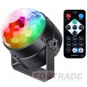 DISCO BALL DISCO PROJECTOR ROTATING LASER RGB LED REFLECTOR + REMOTE