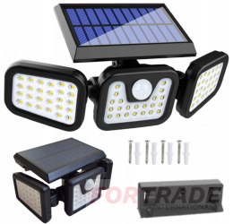 SOLAR LAMP WITH DUSK MOTION SENSOR, OUTDOOR GARDEN GARAGE LED