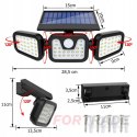 SOLAR LAMP WITH DUSK MOTION SENSOR, OUTDOOR GARDEN GARAGE LED