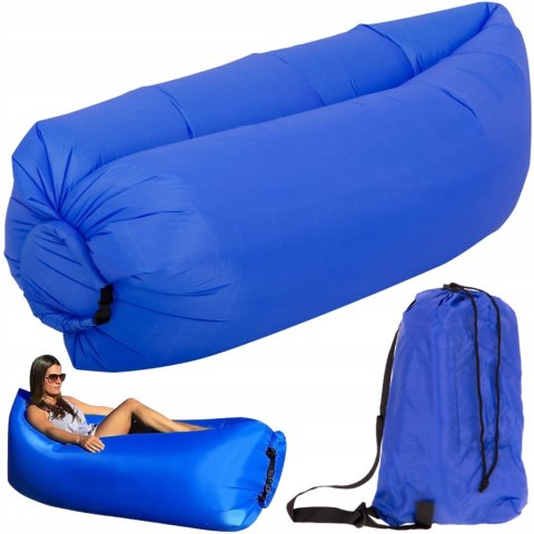 LAZY BAG AIR SOFA ŁÓŻKO LEŻAK MATERAC NA POWIETRZE 190X70 CM SOFA GRANATOWY