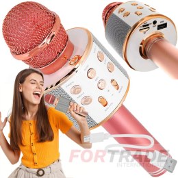 Mikrofon do karaoke bezprzewodowy bluetooth dla dzieci z usb z głośnikiem