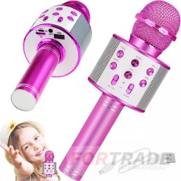 MIKROFON DO KARAOKE BEZPRZEWODOWY BLUETOOTH DLA DZIECI Z USB Z GŁOŚNIKIEM