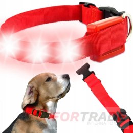 LED LIGHTING COLLAR 3 MODES FOR DOG AND CAT ADJUSTABLE VARIOUS COLORS FOR LEASH