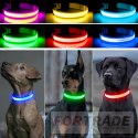 HALSBAND MIT LED-BELEUCHTUNG, 3 MODI FÜR HUNDE UND KATZEN, VERSTELLBAR, VERSCHIEDENE FARBEN FÜR DIE LEINE