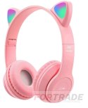 CHILDREN'S WIRELESS EARS LED GLOWING BLUETOOTH HEADPHONES WITH MICROPHONE