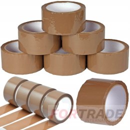 BRAUNES ACRYL-KLEBEVERPACKUNGSBAND ZUM VERPACKEN VON KARTONS. 36 STÜCK. BAND