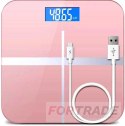 BATHROOM SCALE ELECTRONIC GLASS PRECISION SLIM UP TO 180KG 33CM LCD USB