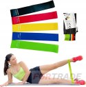 REHABILITATION EXERCISE RESISTANCE BANDS FITNESS TAPE 5 COLORFUL PIECES