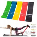 REHABILITATION EXERCISE RESISTANCE BANDS FITNESS TAPE 5 COLORFUL PIECES