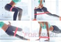 REHABILITATION EXERCISE RESISTANCE BANDS FITNESS TAPE 5 COLORFUL PIECES