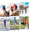 KIJE TREKKINGOWE KIJKI NORDIC WALKING REGULOWANE TELESKOPOWE ALUMINIOWE