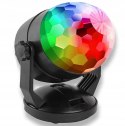 KULA DISCO PROJEKTOR DYSKOTEKOWY REFLEKTOR KOLOROWY RGB LED LASER Z PILOTEM