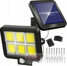 LAMPA OGRODOWA SOLARNA Z CZUJNIKIEM RUCHU I ZMIERZCHU NA ŚCIANĘ LED + PILOT