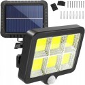 LAMPA OGRODOWA SOLARNA Z CZUJNIKIEM RUCHU I ZMIERZCHU NA ŚCIANĘ LED + PILOT