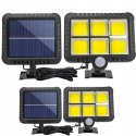 LAMPA OGRODOWA SOLARNA Z CZUJNIKIEM RUCHU I ZMIERZCHU NA ŚCIANĘ LED + PILOT