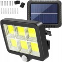 LAMPA OGRODOWA SOLARNA Z CZUJNIKIEM RUCHU I ZMIERZCHU NA ŚCIANĘ LED + PILOT